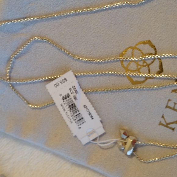 NWT Kendra Scott Dean Magenta Mother of Pearl Gold Adjustable Necklace - Picture 8 of 14